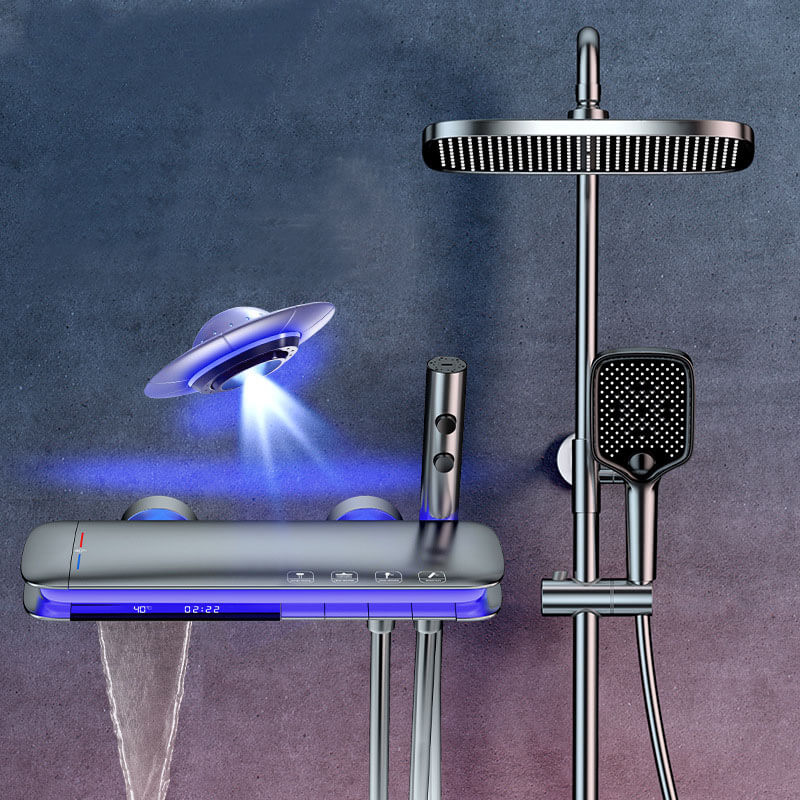 スリンジ - 雰囲気ライトを備えた温水シャワーシステム